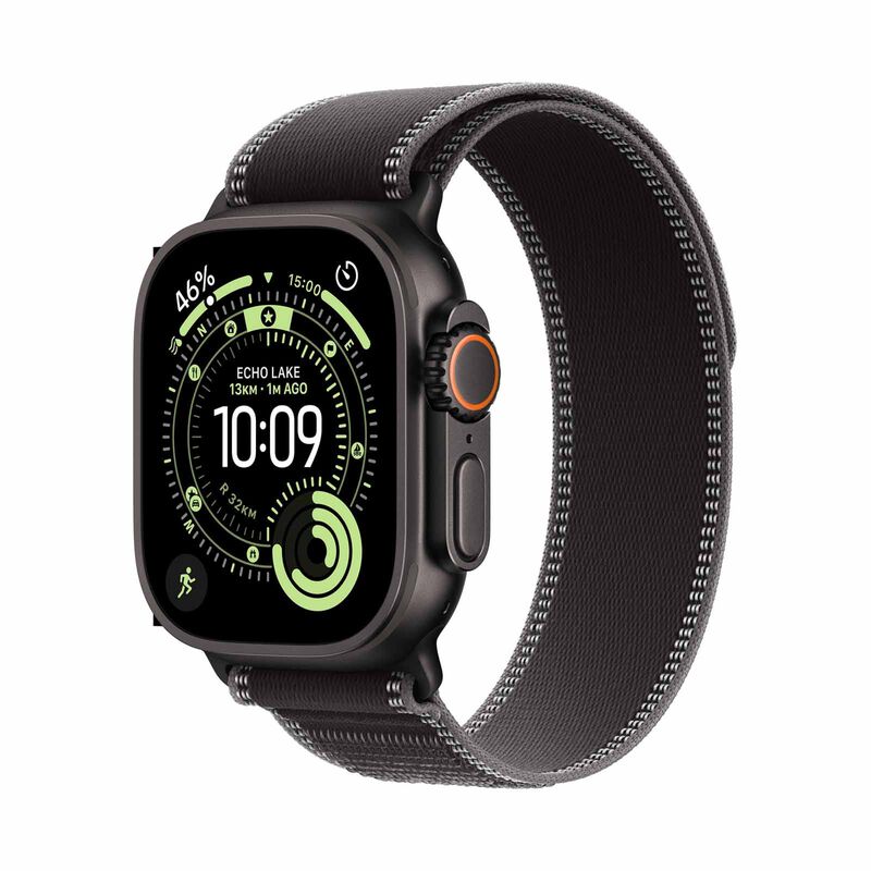 APPLE Watch Ultra 3 Gps + Cellular 49mm Black Titanium Case With Black/charcoal Trail Loop - M/l MF1H4X/A-image 1