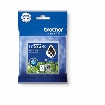BROTHER Standard Yield Black Cartridge Yields 550 Pages LC572BK