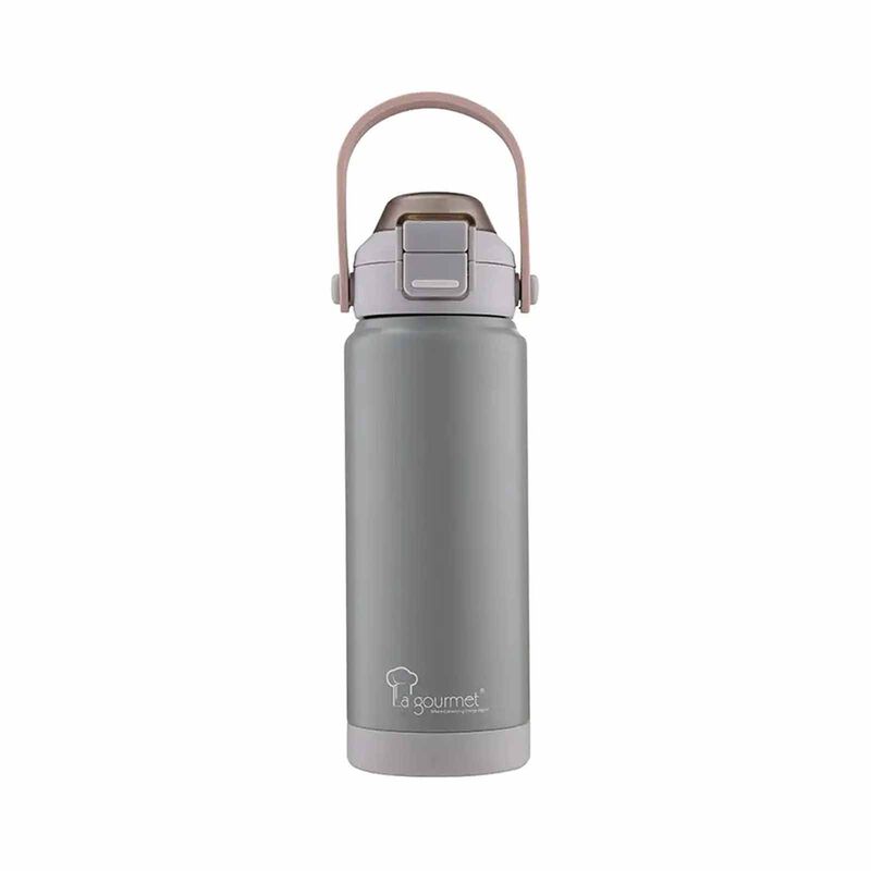LA GOURMET Superwide Wave Terra 720ml Thermal Bottle - Smoky Agate LGSE434333-image 1