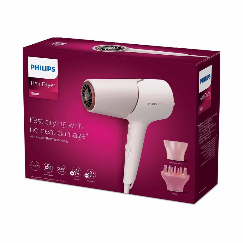PHILIPS Series 5000 Hair Dryer (2300w) - Pearl Peach BHD530/03-image 8