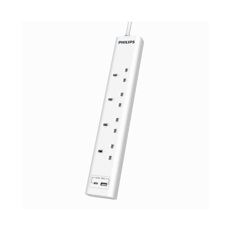 PHILIPS 4 Gang 13a Unswitched Portable Socket Outlet One Type A / C CHP4141WA/69-image 5