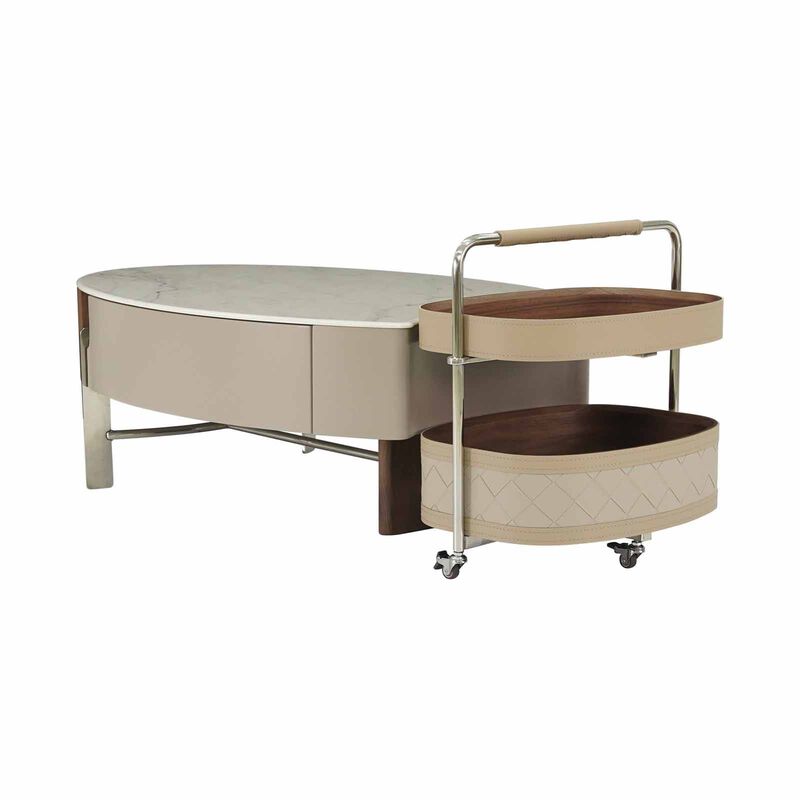 MUZE Coffee Table With Trolley Side Table TROKEY-image 15