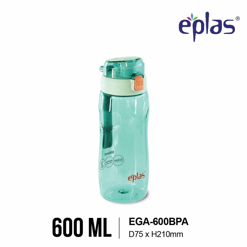 EPLAS Eplas Ega-600 One Touch To Open Bottle (600ml) - Green EGA-600-image 1