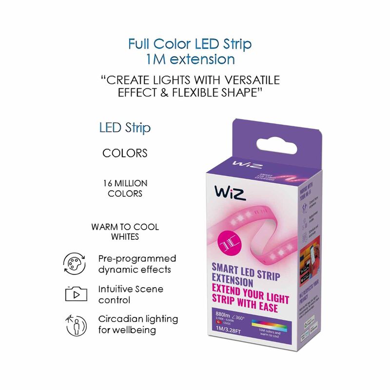 WIZ Led Strip 1m 800lm Ext Up To 10m Color 929002532117-image 9