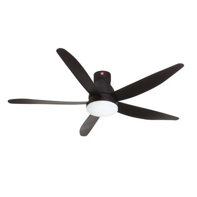 KDK 60 In Dc Ceiling Fan With Led Light (black) U60FWL(BK) LONG ROD