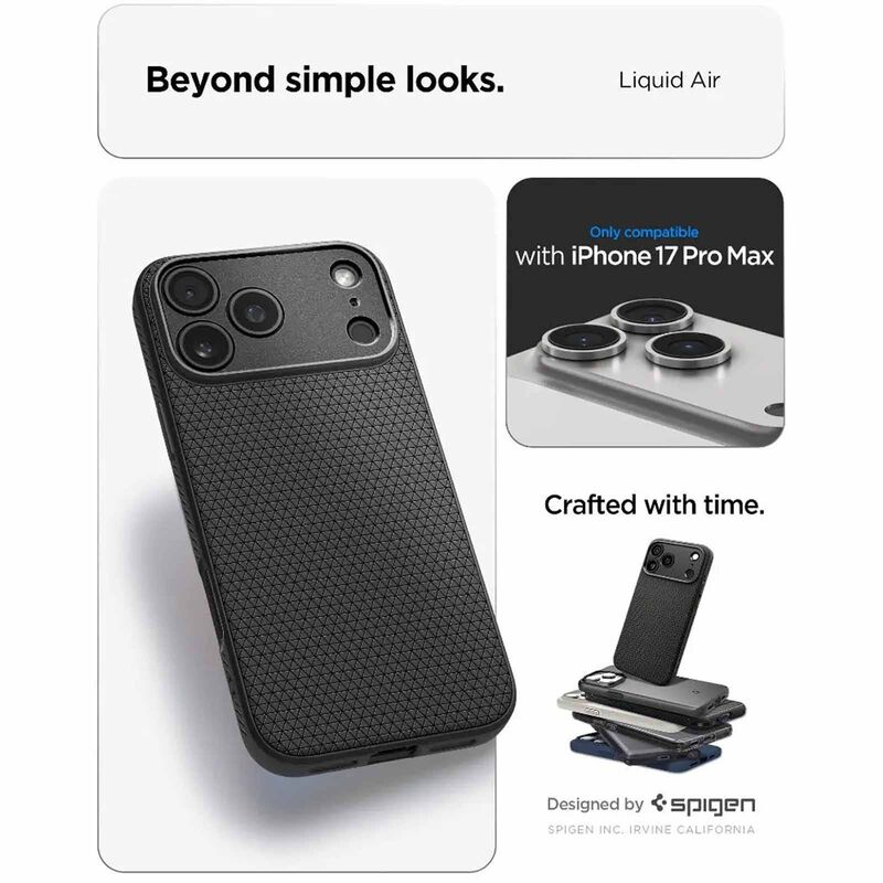 SPIGEN Iphone 17 Pro Max Liquid Air Matte Black ACS10265-image 2