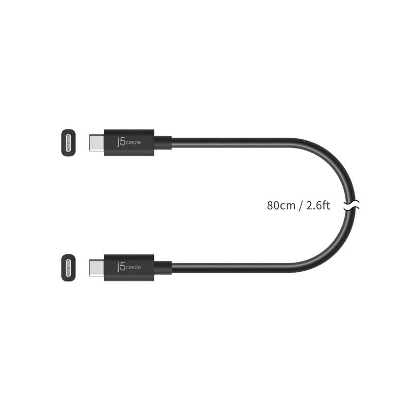 J5CREATE Full-featured Usb-c Cable (usb4 Gen 3) Display / Pd / Transfer (100w) JUC28L08-image 3