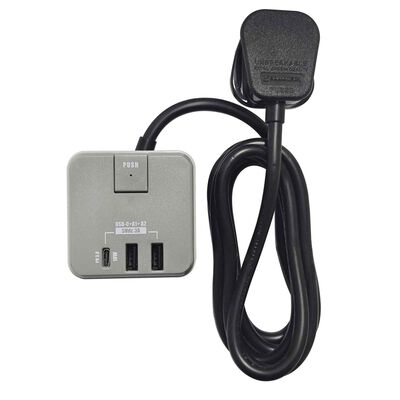 SOUNDTEOH Power Cube Extender With Usb A + C Quick Charger CES-889/D.G