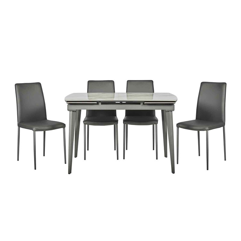 5 Piece Extendable Dining Set KLOSE-image 1