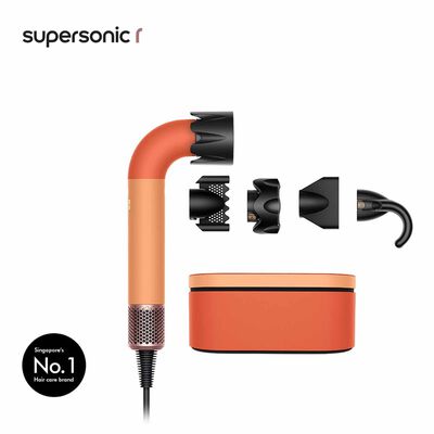DYSON Hd17 Supersonic R Hair Dryer (252686-01) - Ceramic Apricot/topaz HD17 T1/T2 UK/IE/SA/AE/HK/MY/SG CEAPC/TZ