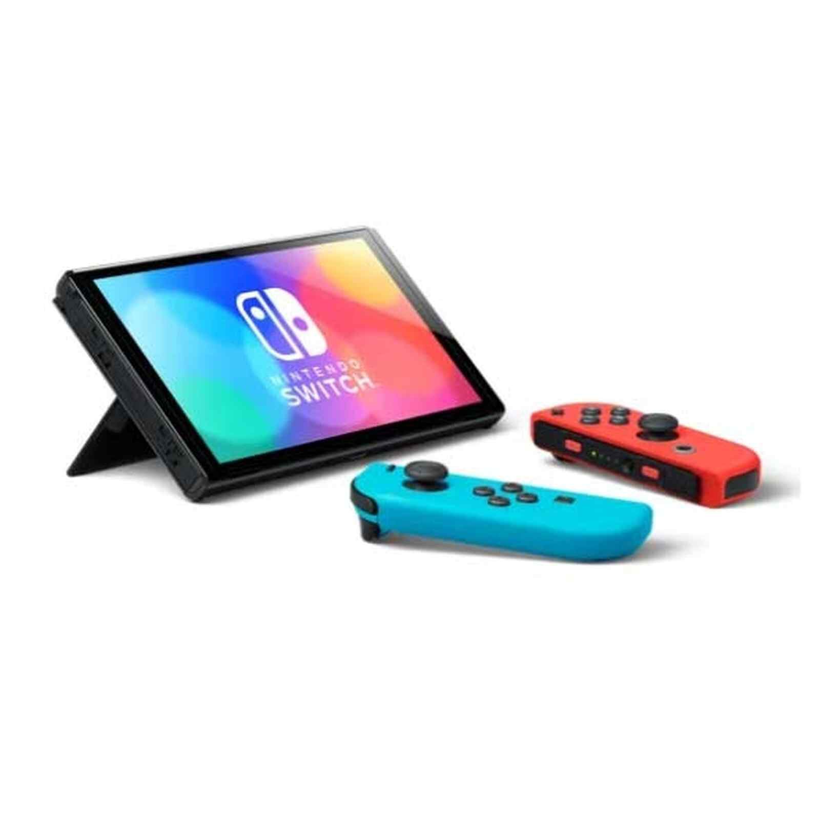 Shop NINTENDO Switch (oled Model) Neon Blue/neon Red NTD-HEG-S