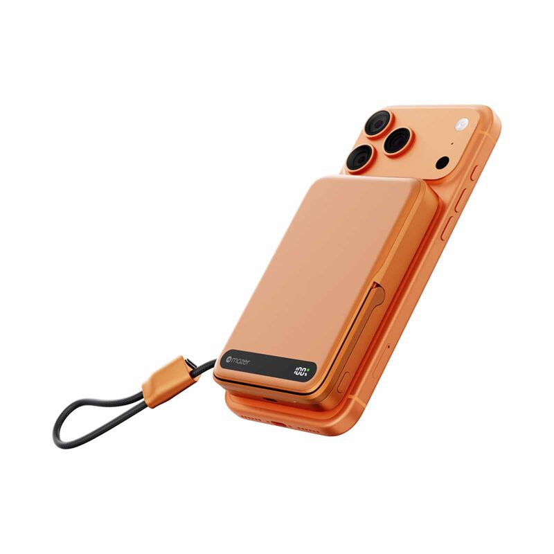 MAZER Maglink 10,000mah Magnetic 15w/apple Watch Charging/usb-c Pd27w Cable Power Bank - Sunset Orange M-MAGLINK19-SO-image 6