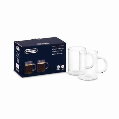 DELONGHI American Coffee Glasses, 250 Ml, Set Of 2 DLSC320