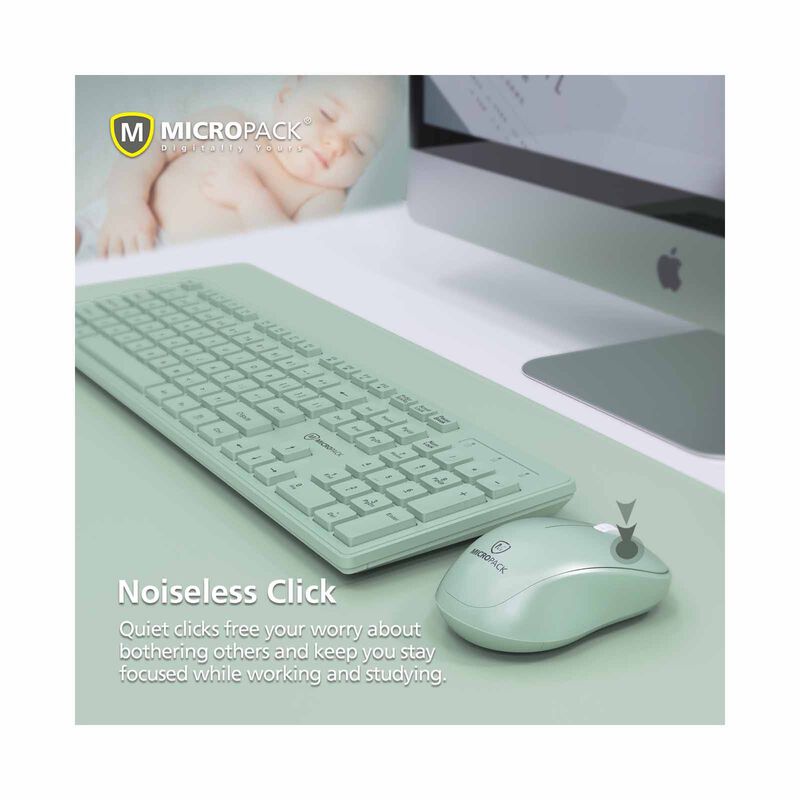 MICROPACK Ifree Lite 2 Wireless Combo - Pink KM-237W-EN-PK-image 3