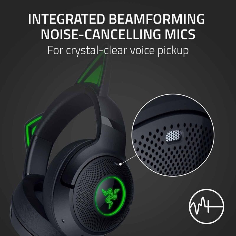 RAZER Kraken Kitty V2 Bt - Wireless Bluetooth Rgb Headset With Kitty Ears - Black Edition - Frml Packaging RZ04-04860500-R3M1-image 2