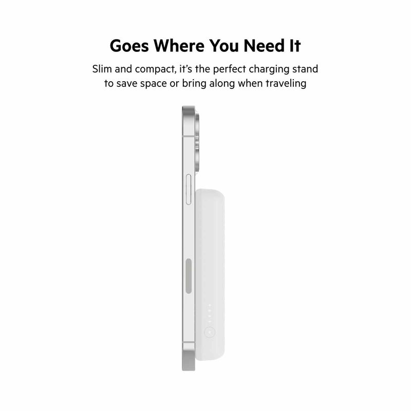 BELKIN Boostcharge Magnetic Wireless Power Bank 5k + Stand White BPD004BTWT-image 6
