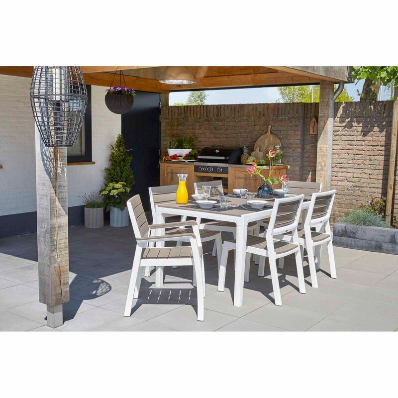 KETER Harmony Outdoor Dining Table White & Grey (exclude Installation) D-AB-10-7498-image 3