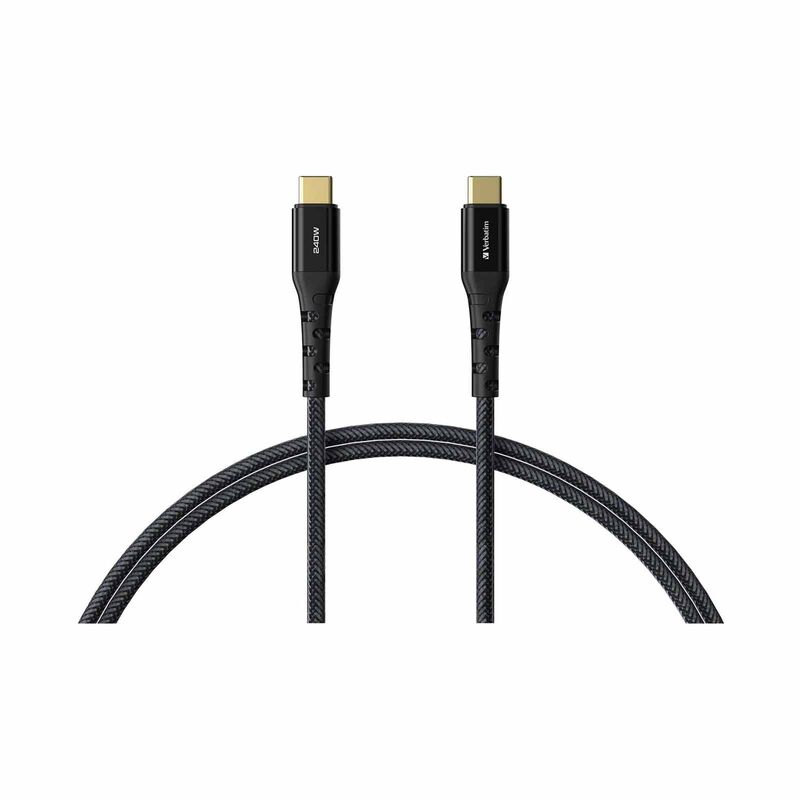 VERBATIM 120cm Touch Max Pd 3.1 240w Usb 2.0 C To C Kelvar Cable VM66820-image 1