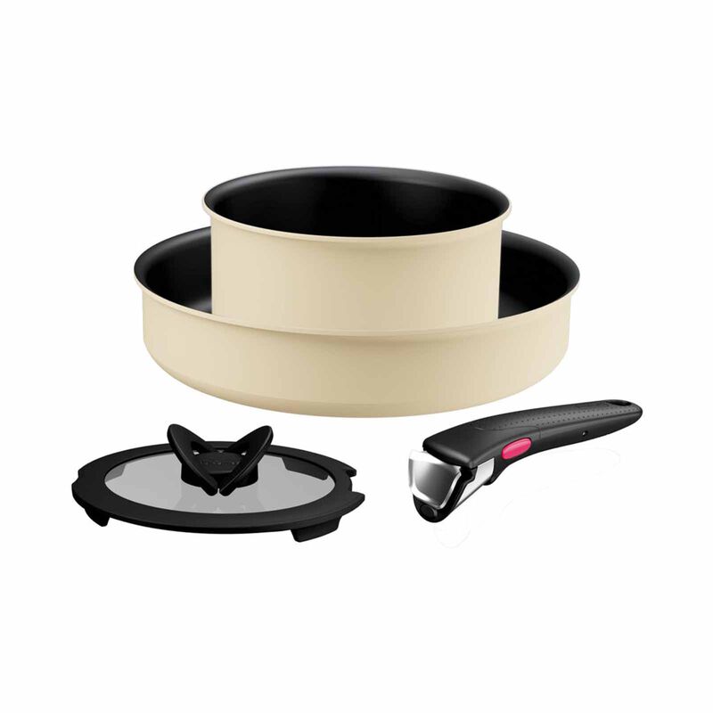 TEFAL Ingenio So Delicious 4pc Ih Cookware Set - Beige L826S4-image 1