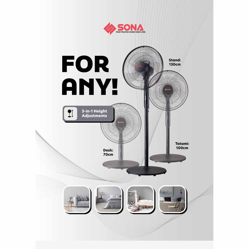 SONA 16 In 3-in-1 Dc Stand Fan With Remote Control SFS1182DC-image 8