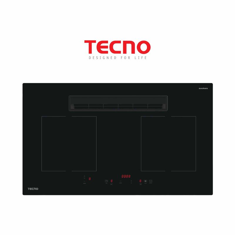 TECNO 73cm 2 Zone Induction Hob & Hood All In One TIR 7320-PS-image 1