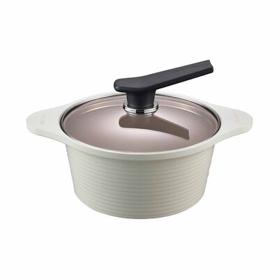 HAPPYCALL Onde Ih 20cm Stock Pot - Ivory 4003-1231