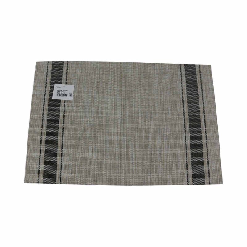 UB-1780 Rect Placemat 2x1, L30x45cm, Linen With Grey Rip 1780ZJ-210706-2-image null