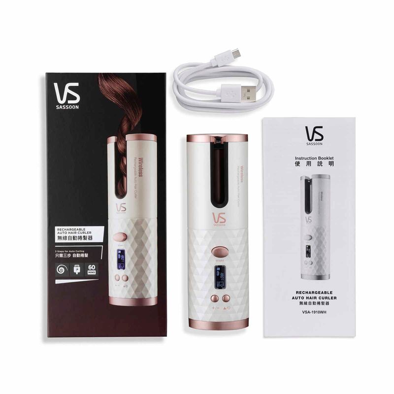 VS Rechargeable Hair Curler - White VSA-1910WH-image 4