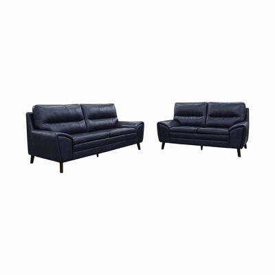 SOLOTTI 3+2 Seater (hl) Charcoal Half Leather CARLOTTA