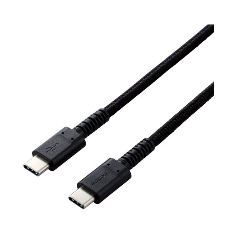ELECOM Type C-c Cable, Pd 60 W 0.3m Black MPA-CCS03PNBK-image 1