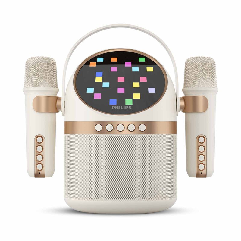 PHILIPS Bluetooth Karaoke Speaker Includes Two Karaoke Microphones TAS2509WT/00-image 1