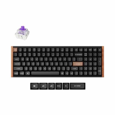 KEYCHRON K4 He Wireless Magnetic Switch Custom Keyboard, 96% 104 Key, Black Full Assembled, Rgb, Hot-swap, Ha KYCN-K4H-F1