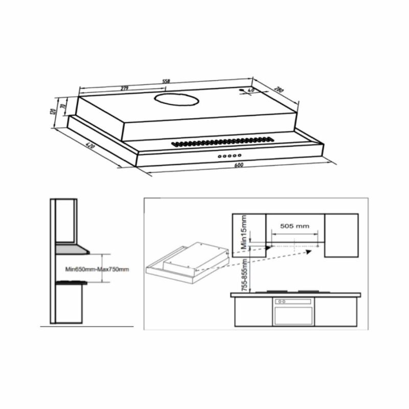 WHIRLPOOL 60cm Compact Hood (exclude Installation) WCO6FMS-image 4
