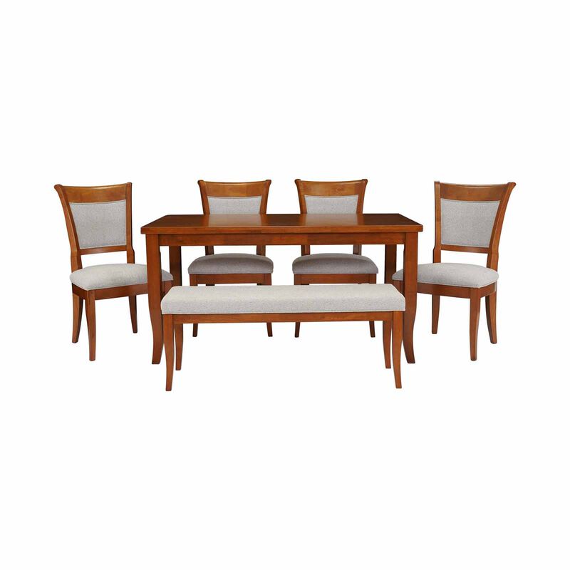 6 Piece Dining Set (silver) NEW KAMIYAH-image 1