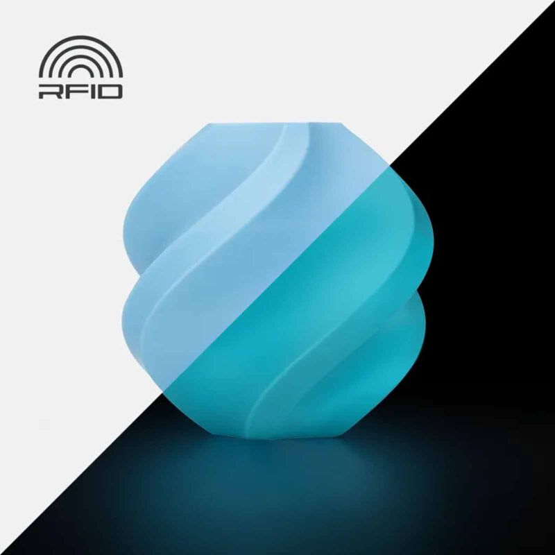 BAMBU LAB Pla Glow - Glow Blue-with Reusable Spool BAM-A12-B0-1.75-1000-SPL-image null