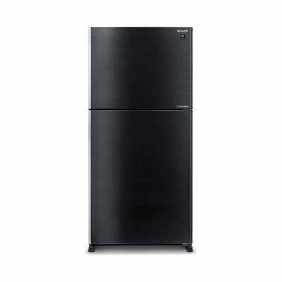 SHARP 2 Door Top Mount Fridge - Black (523l) SJ-PM51-BK