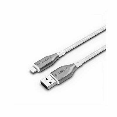 CYGNETT Armoured Lightning To Usb-a Cable - White 1m CY4659PCCAL