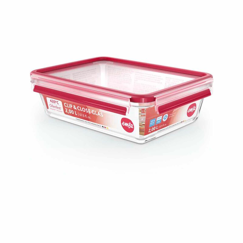 TEFAL 2l Rect Glass Container Masterseal N10411-image 1