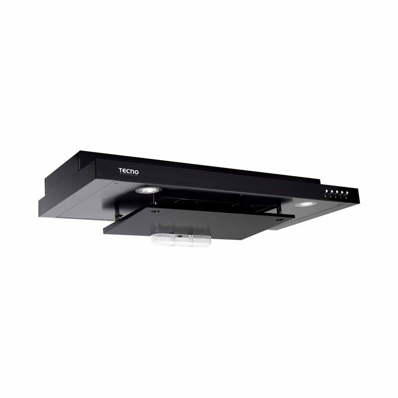 TECNO 90cm High Suction Power Slim Hood - Black (excluide Installation) TCH929-DP-V2-BK-image 1