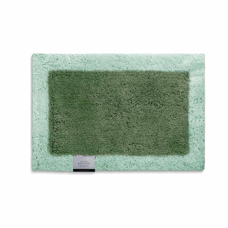 GRAND ATEL Plush Bath Rug - Jade HOME COLLECTION BARETT BORDER-image null
