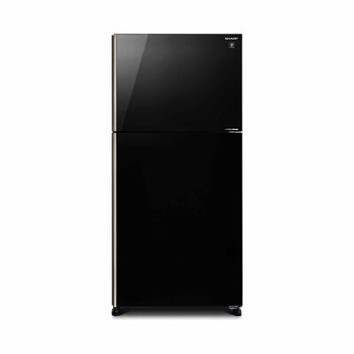 SHARP 2 Door Top Mount Fridge - Black (607l) SJ-PG60A-BK