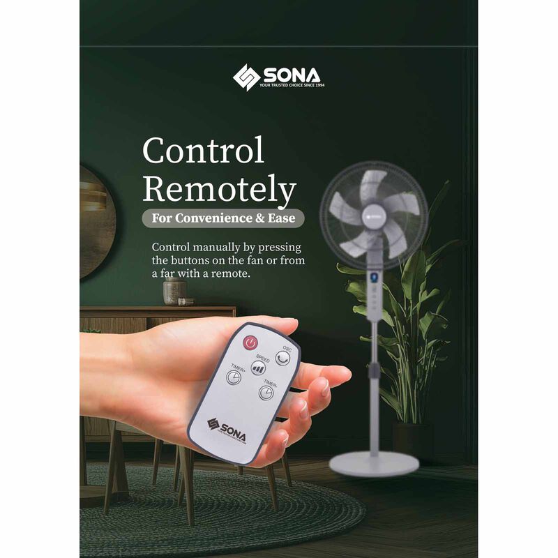 SONA 16 In Dc Stand Fan With Remote Control SFS1166DC-image 10