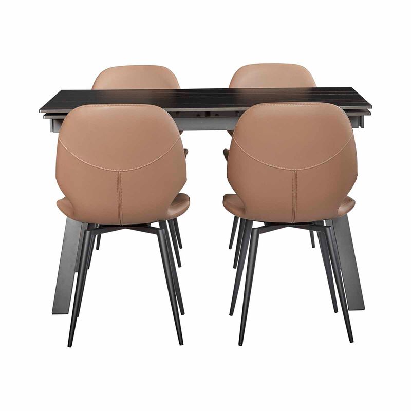 5 Piece Extendable Dining Set NEW HACTON-image 11