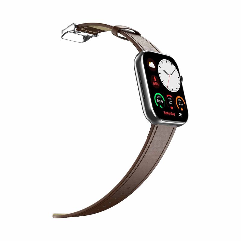 NOISE Colorfit Ultra 3 Smartwatch - Classic Dark Brown WRB-SW-COLORFITULTRA3-LTHR-SLVR_BRN-image 3