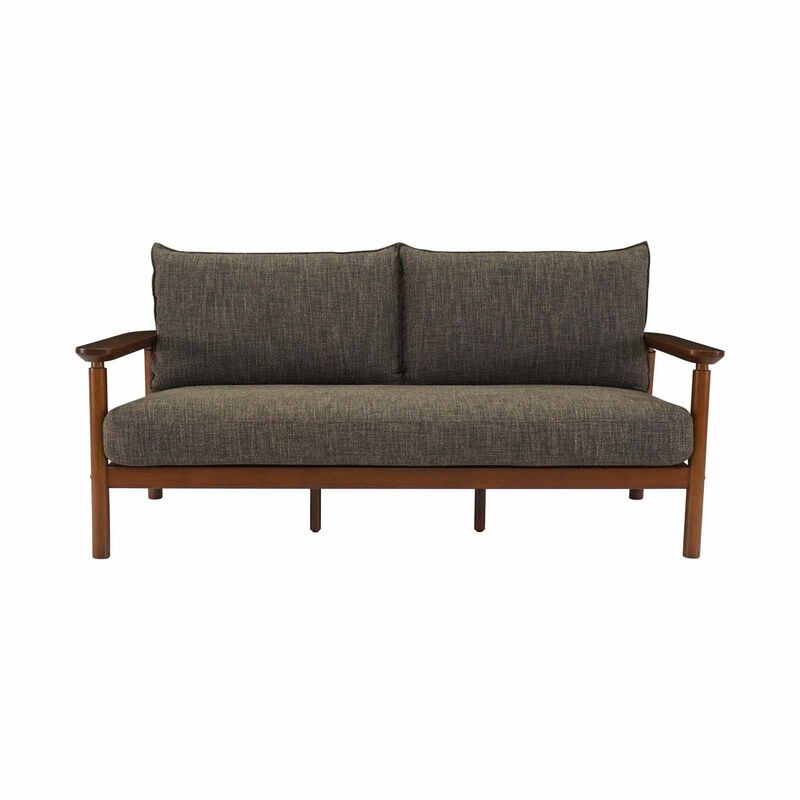 MUZE 3 Seater Sofa (fab) Brown Fabric Sofa MERU-image 1