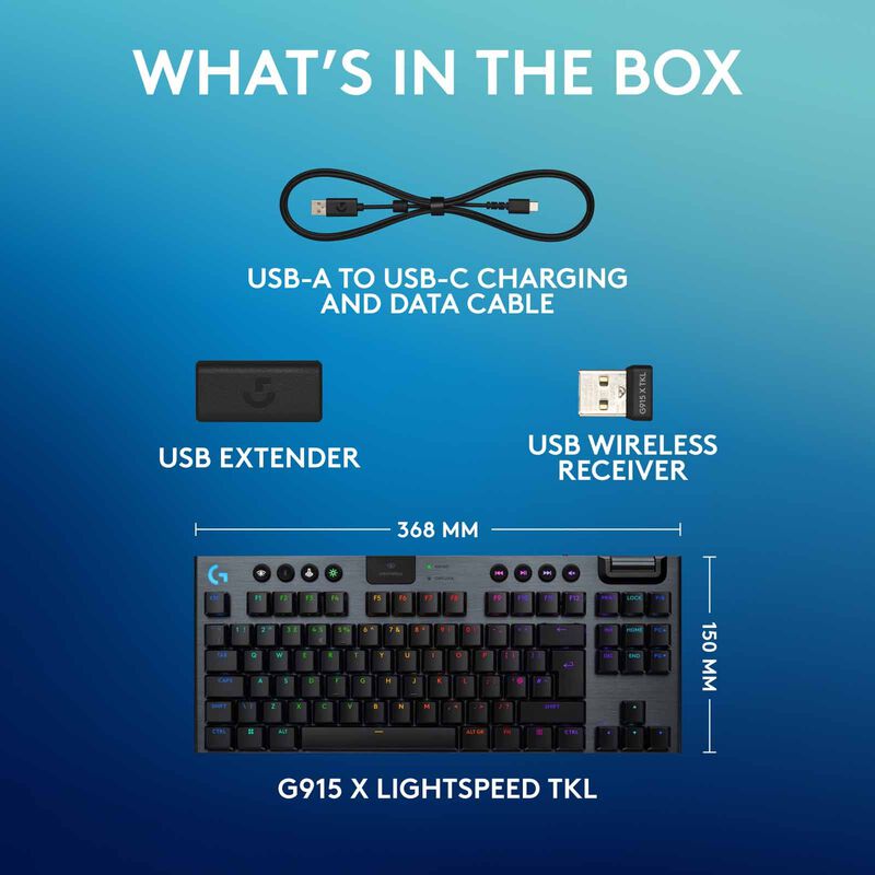 LOGITECH G915 X Lightspeed Tenkeyless Black Keyboard Gl-linear 920-012748-image 11