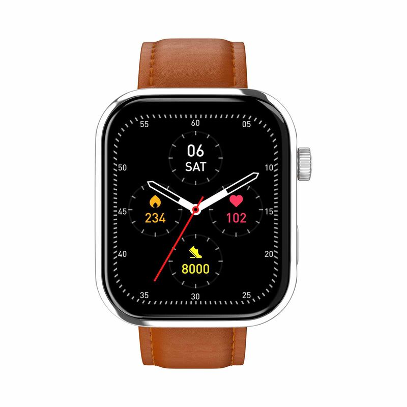 NOISE Colorfit Pro 5 Max Smartwatch - Classic Brown WRB-SW-COLORFITPRO5MAX-LTHR-SLVR_BRN-image 1