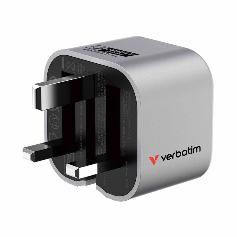VERBATIM Gan Charger 35w Foldable Uk Plug VM32350-image 1