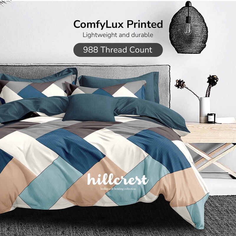 HILLCREST Hillcrest I 988tc Comfylux I Printed I King Fitted Sheet Set I Ply ( Oe ) 6833 I K I FS I PLY-image 1