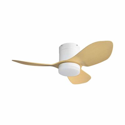 EUROPACE 36 In Bldc Motor Ceiling Fan W/light (white With Light Wood) ECF36H - WH/LW